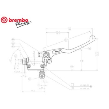 bomba de freno delantero brembo ps 11 10462082 maneta fija con deposito para moto 2