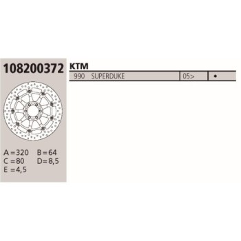 disco brembo genuine ktm superduke 990 108200372