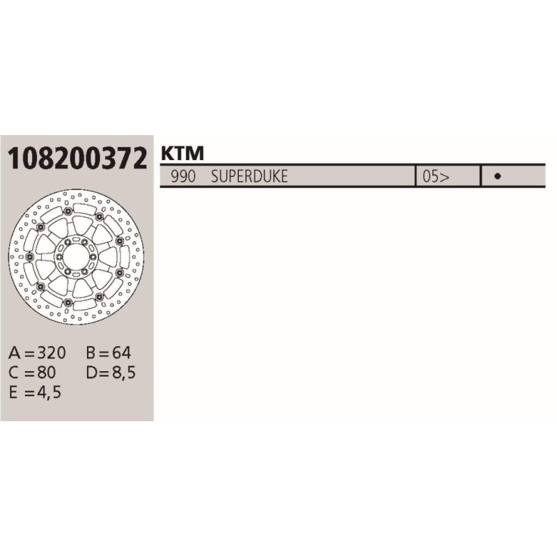 disco brembo genuine ktm superduke 990 108200372