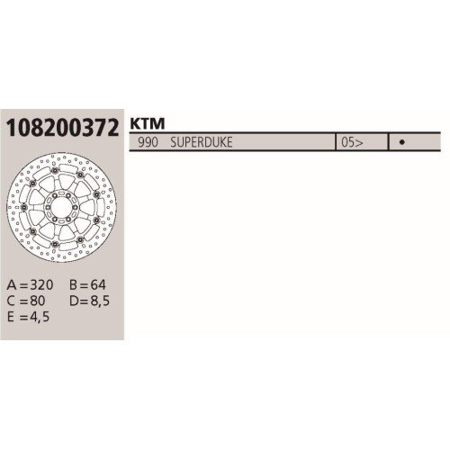 disco brembo genuine ktm superduke 990 108200372