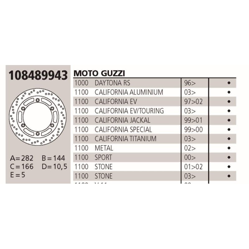 disco brembo genuine guzzi 800 daytona 108489943