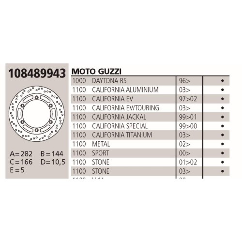 disco brembo genuine guzzi 800 daytona 108489943
