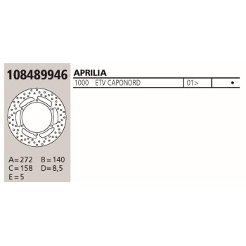 disco de freno trasero brembo genuine 108489946