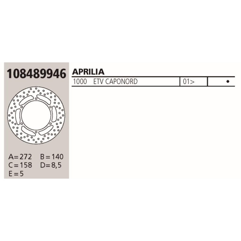 disco de freno trasero brembo genuine 108489946