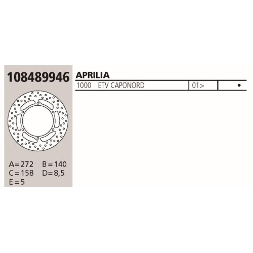 disco de freno trasero brembo genuine 108489946