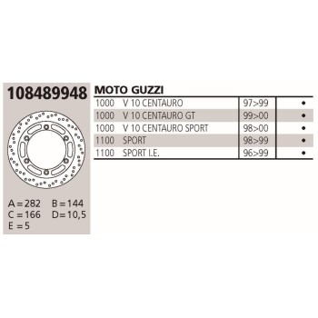 disco de freno brembo genuine 108489948