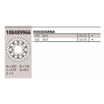 disco de freno brembo genuine husqvarna smr 108489966