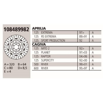 disco de freno brembo genuine ducati 600 monster 108489982