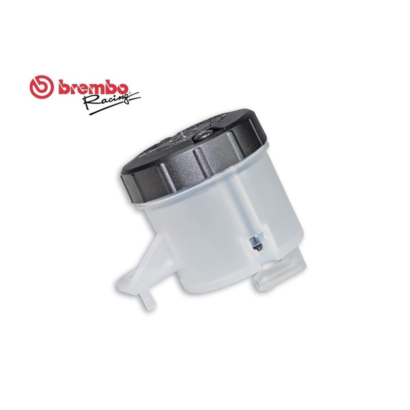 deposito de liquido de frenos brembo 45cc transparente con salida 90 ref 110444661