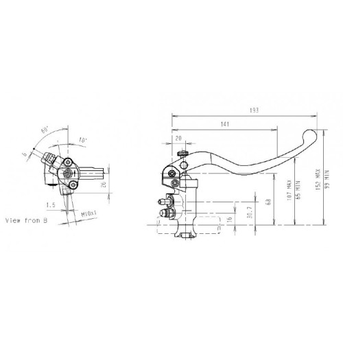 bomba de freno brembo 19x20 con sensor 110476060