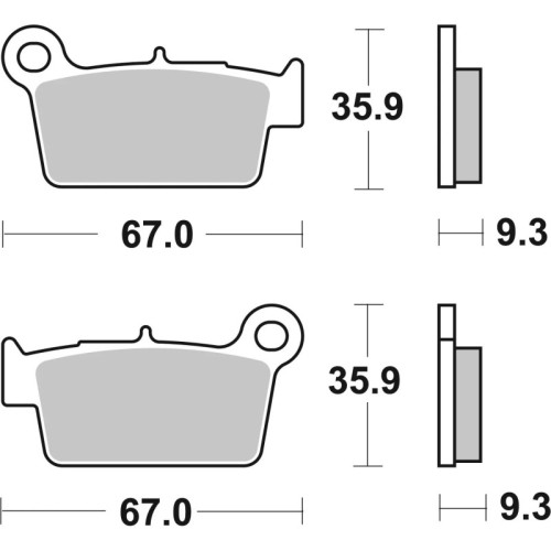 pastilla de freno brembo cc carbon ceramic 67 35 9 9 3 mm 07ya41cc