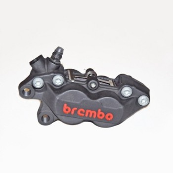 pinza de freno delantera izquierda brembo racing p4 40c negra logo rojo 20516578 2