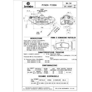 pinzas de freno brembo racing m4 monoblock pareja cafe racer 220a39710 2