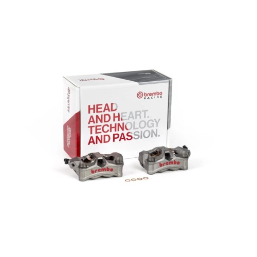 kit de pinzas de freno brembo stylema 220d02010 izquierda y derecha titanio 100 mm