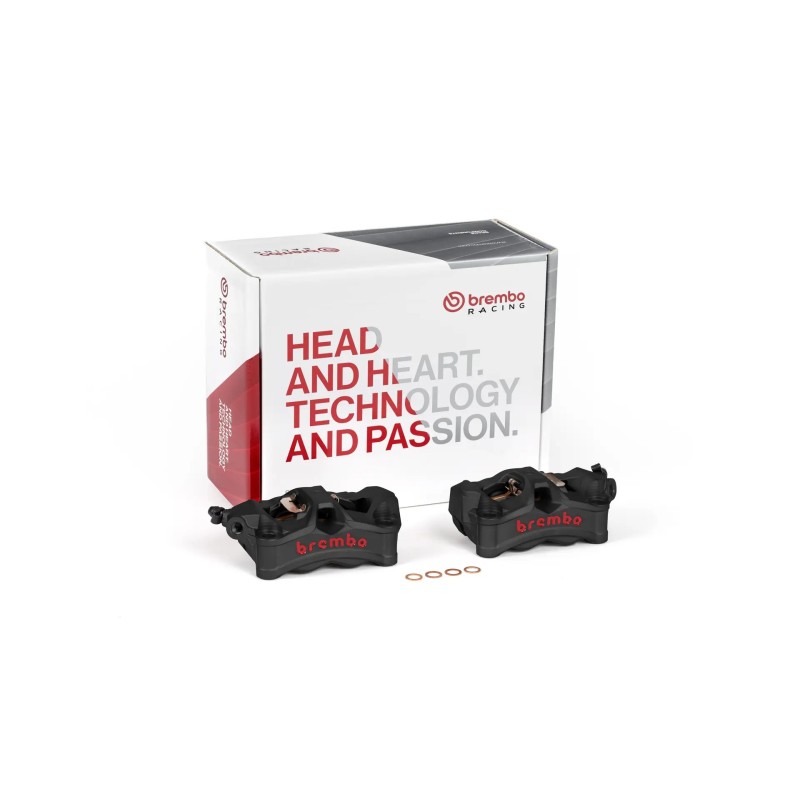 kit de pinzas de freno brembo stylema 220d02070 izquierda y derecha negro 100 mm