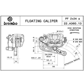 pinza de freno delantera brembo ktm 22a36013 pf2x24 off road 2