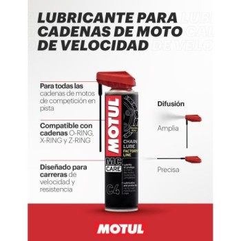 lubricante de cadena motul c4 chain lube factory line 114836 aerosol 100 ml 2