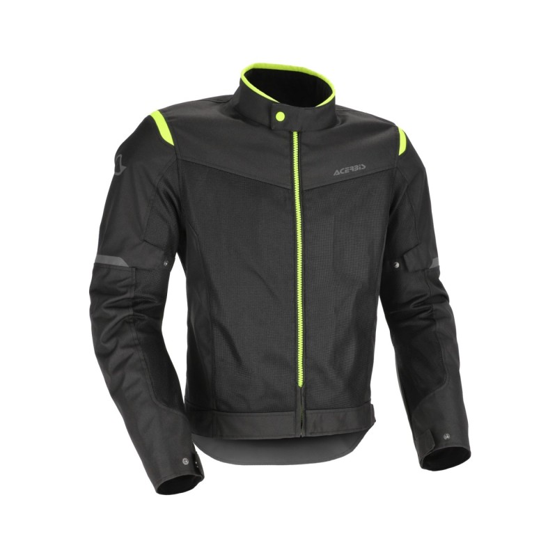 chaqueta acerbis ce ramsey vented 2 0 color gris y amarillo 0026149 318