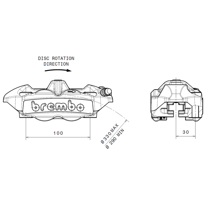 pinza de freno aluminio brembo delantero derecho 920988506