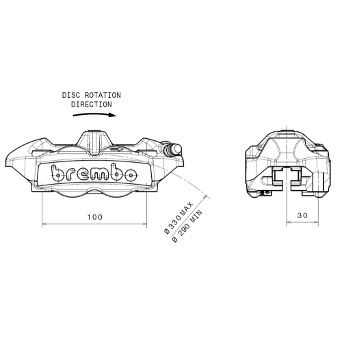 pinza de freno aluminio brembo delantero derecho 920988506