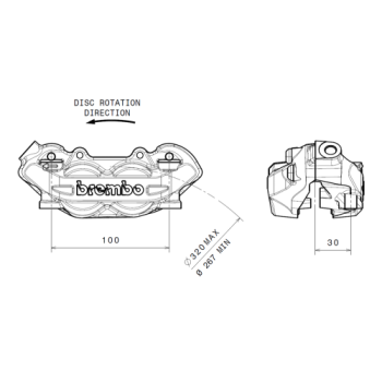 pinza de freno brembo delantero izquierdo gris 920997018 2