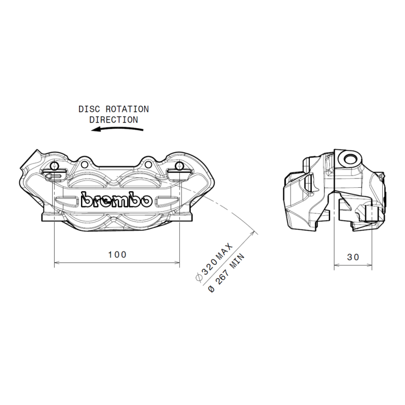 pinza de freno brembo delantero izquierdo gris 920997018