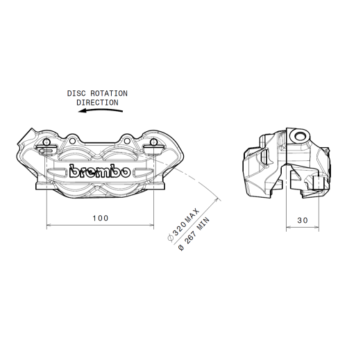 pinza de freno brembo delantero izquierdo gris 920997018