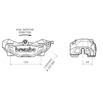 pinza brembo m32 derecha 100mm 920b69008 2