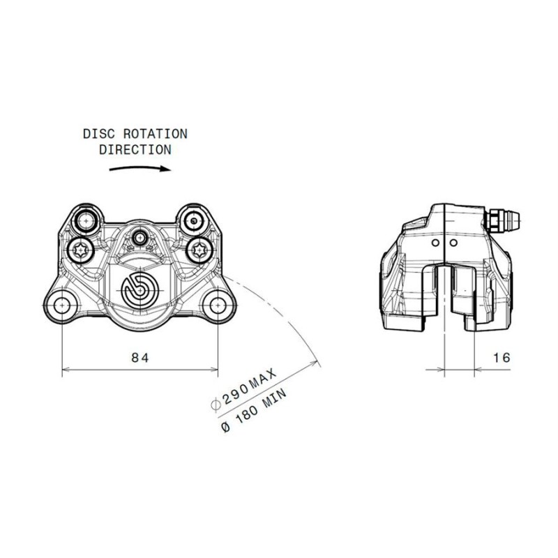 pinza brembo 920b85291 oem trasera