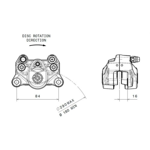 pinza brembo 920b85291 oem trasera