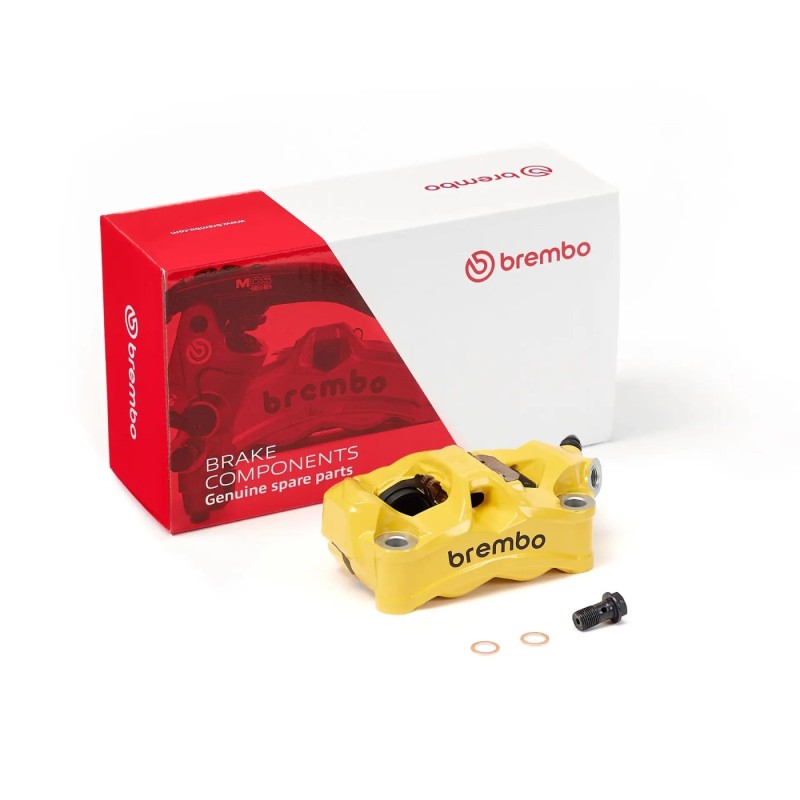 pinza de freno brembo stylema amarilla 100 mm 920f33107