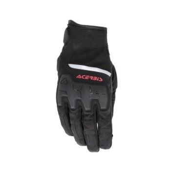 guante acerbis x street wp homologacion ce negro y rojo touring y urbano 0026676 323