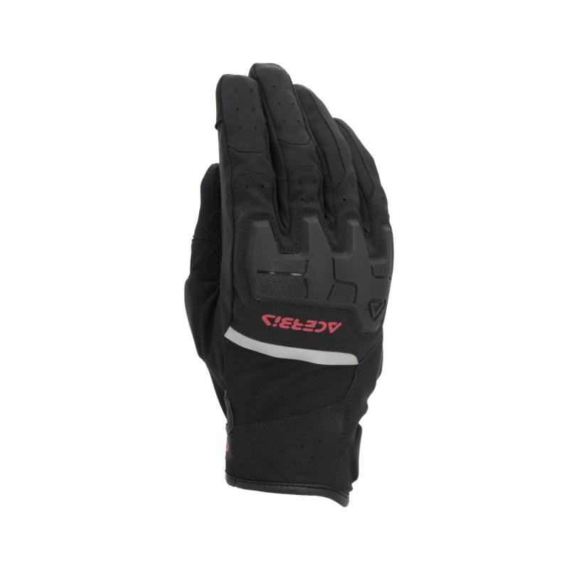 guante acerbis x street wp homologacion ce negro y rojo touring y urbano 0026676 323