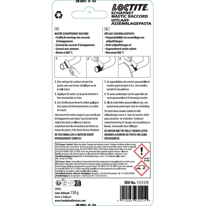 pasta de montaje para escapes loctite ea 3498 1151381 blanca 150 g