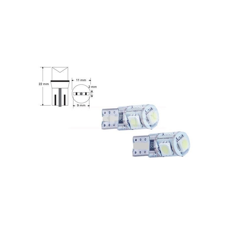 lamparas led carpriss 79780291 w5w t10 canbus 12 v 0 8 w