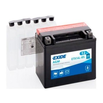 bateria para moto exide agm mc dry ytx14 bs