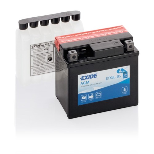 bateria para moto exide agm mc dry ytx5l bs