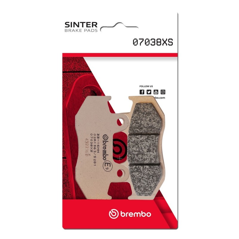 pastillas de freno moto brembo sinterizadas 07038xs