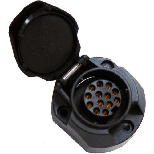 base para enchufe de remolque re 13 polos en abs