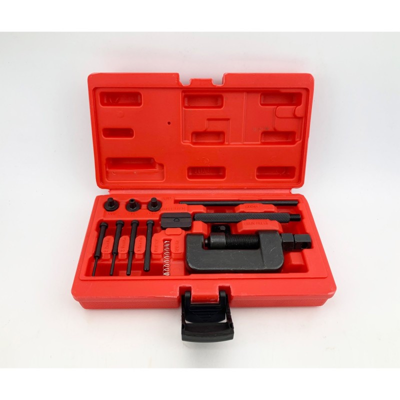 cortador remachador de cadenas moto toolhub 2840 428 530 con punzones 2 2 3 8 mm