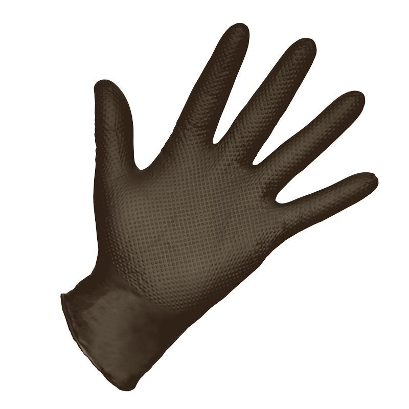 guantes de nitrilo d10080l dune negros diamantados 100 uds