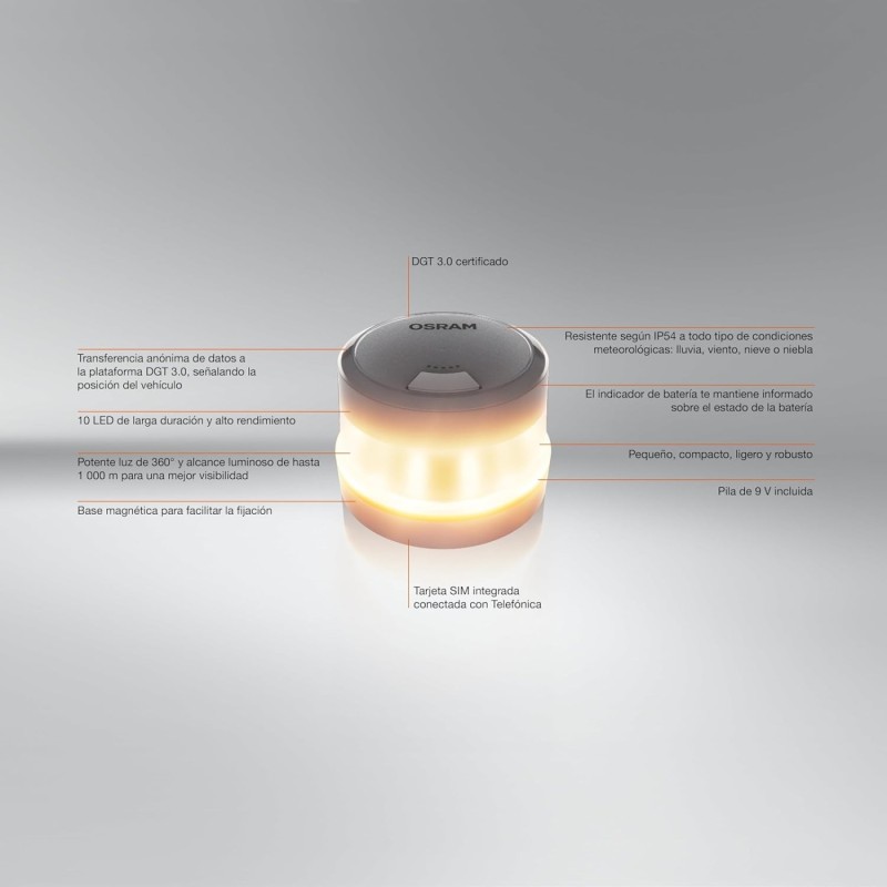 baliza v16 osram ledguardian road flare homologada dgt
