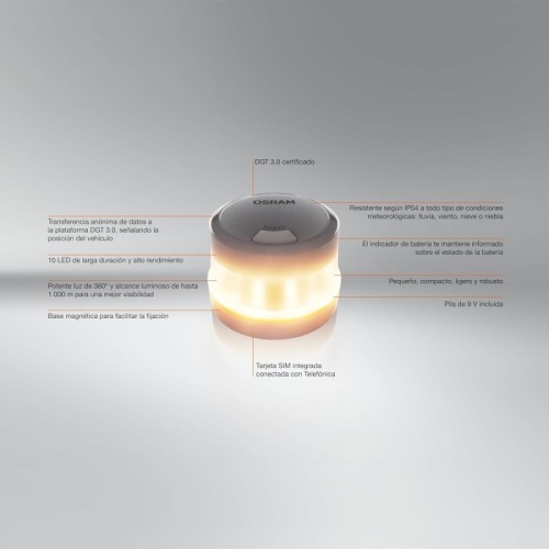 baliza v16 osram ledguardian road flare homologada dgt
