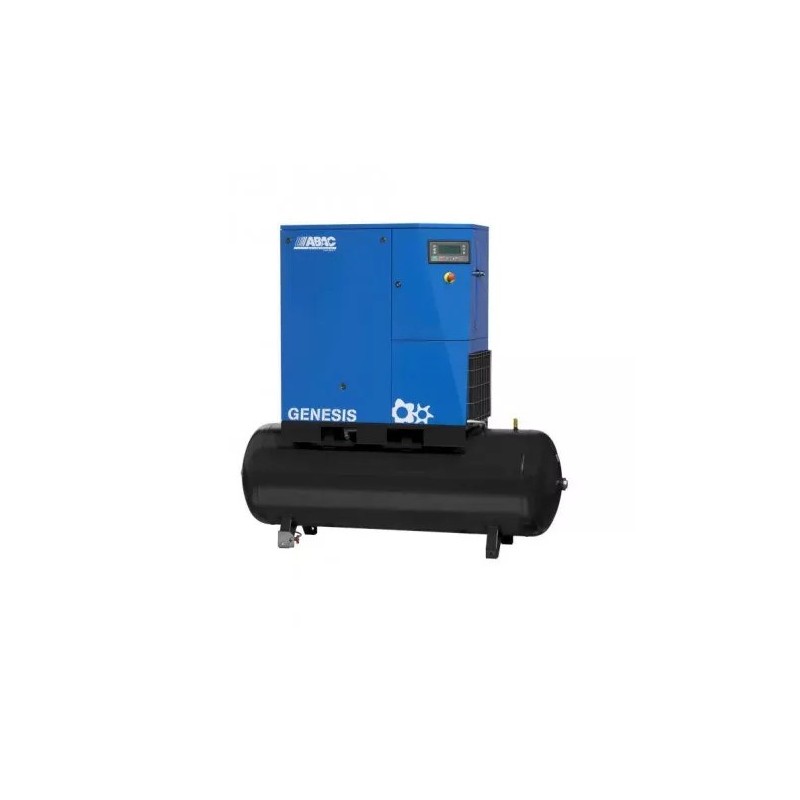compresor de tornillo abac 4152025548 genesis 15 de 10 bar con deposito de 500 l