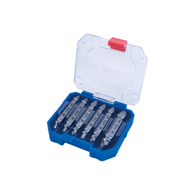 cofre extractores de tornillos king tony 11406sq hss 6 piezas 2 12 mm