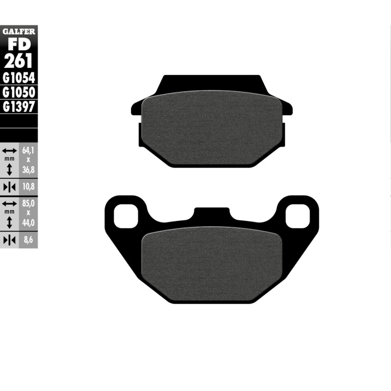 pastillas de freno moto galfer semi metal fd261g10