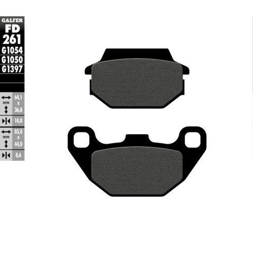 pastillas de freno moto galfer semi metal fd261g10