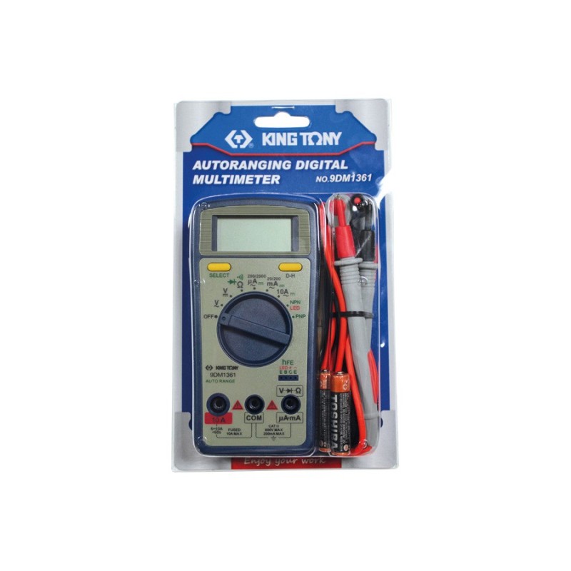 multimetro digital king tony 9dm1361 auto rango ac dc