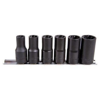 juego de 6 vasos helicoidales de 1 2 pulgadas sobre carril king tony 9td036mr