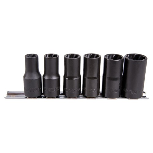 juego de 6 vasos helicoidales de 1 2 pulgadas sobre carril king tony 9td036mr